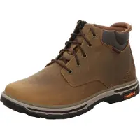 SKECHERS para homem. 204394 Botas de couro para tornozelo Segmento 2.0 Brodgen brown (40), Marrom, Plano, Cordão, Casual