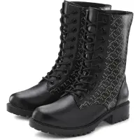 LASCANA Botim com fivela cinzento / preto