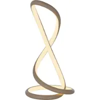 Paul Neuhaus Candeeiro de mesa LED Twist de , cor areia, altura 42 cm