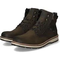 Rieker Botas com atacadores cinzento / oliveira