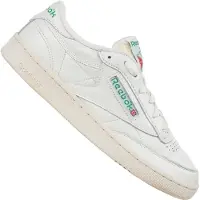 Reebok - Ténis e sneakers - Club C 85 Vintage Top Chalk / Paper White / Glen Green para Unissexo - Tamanho 38.5 - Verde