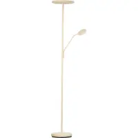 FISCHER&HONSEL GMBH Candeeiro de pé LED Sorento, altura 182 cm, luz de leitura, cor areia