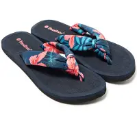 Brasileras Sapato de praia/banho 'Hibiscus Nudo' azul / aqua / cor-de-rosa / amora