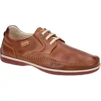 Pikolinos para mulher. M9A-4118 Sapatos de couro Marbella castanhos (46), Marrom, Plano, Cordão, Casual
