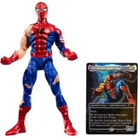 Hasbro Figura Do Homem-aranha Danificado Em Batalha Com Card Metalizado Exclusivo Magic The Gathering Marvel Legends Inglês 15 Cm