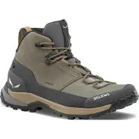 Salewa - Calçado caminhada homem - Puez Leather Mid Ptx M Bungee Cord/Onyx para Homem - Tamanho 9 UK - Caqui