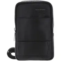 Piquadro , Óbidos, Bolsa de Ombro em Couro, Preta, Masculina