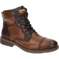 Pikolinos para homem. M2M-8156C1 Botins York em pele castanha (39), Couro, Marrom, Plano, Zíper, Casual, Imitação de couro