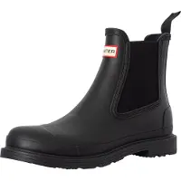 Hunter para homem. MFS9016RMA Botas Commando Chelsea preto (45/46), Plano, Nenhum, Casual, PVC