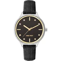 Nine west Relógio Feminino Nw-2557bkbk Quartz 34 Mm
