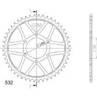 Supersprox Roda Dentada Traseira Steel Suzuki 532x48 Rfe827x48blk