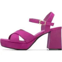 Xti para mulher. 14528803-FUCSIA Sandálias 145288 cor-de-rosa (38), 5 a 8cm, Fivela, Casual, Sapatos de Festa, Esportivo, Lilás