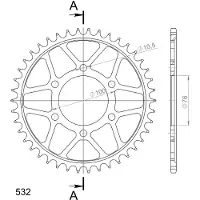 Supersprox Roda Dentada Traseira Steel Suzuki 532x42 Rfe827x42blk