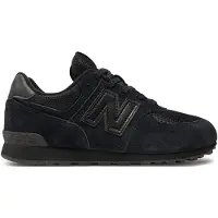 New Balance unisex para criança. GC574V1 Ténis 574 preto (35.5), Plano, Cordão, Casual, moda infantil
