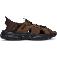 SKECHERS para homem. 205181 Sapatilhas com atacadores castanhas Revolted Merrick (45), Marrom, Plano, Cordão, Casual, Esportivo, Outdoor