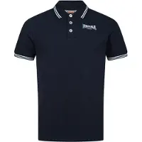 Lonsdale Camisa 'Eastleigh' azul escuro / branco