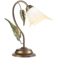 ONLI Candeeiro de mesa Miranda com uma chama, bronze
