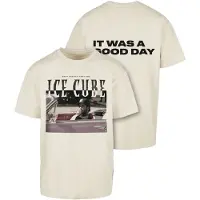 Mister tee Camisa 'Ice Cube It's a good day' areia / berinjela / vermelho escuro / preto