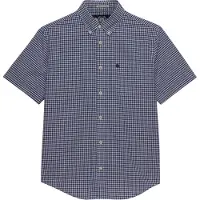 Superdry para homem. M4011108A Camisa Preppy Poplin azul (S), Casual, Algodão, Manga curta