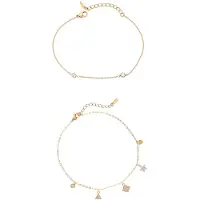 Faina Pulseira ouro / transparente