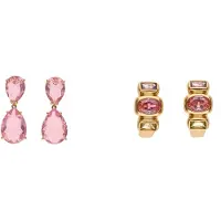 Faina Brincos ouro / cor-de-rosa