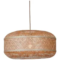 Good&Mojo Candeeiro suspenso Langkawi, natural, Ø 50 cm, bambu, E27