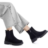 Refresh para mulher. 17302702-NEGRO Botins 173027 preto (36), Plano, 1 a 3cm, Zíper, Casual