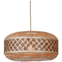Good&Mojo Candeeiro suspenso Langkawi, castanha, Ø 50 cm, bambu, E27