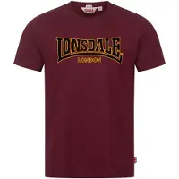 Lonsdale Camisa 'Classic' amarelo dourado / borgonha / preto