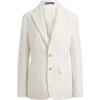 Ralph Lauren para mulher. 211B14270001 Blazer em linho com fecho de botões brancos e um só peito (34), Casual, Clássico