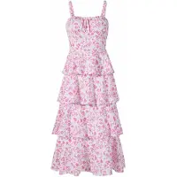 Imily Bela Vestido rosa / branco
