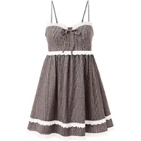 Imily Bela Vestido castanho / branco