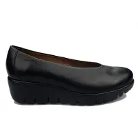Wonders para mulher. C-33100_2525_5792 Mocassins de couro Fly Preto (38), 3 a 5cm, Nenhum, Casual