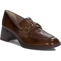 Hispanitas para mulher. HI243590 Sapatos de salto alto em pele castanha (36), Couro, Marrom, 3 a 5cm, Nenhum, Casual