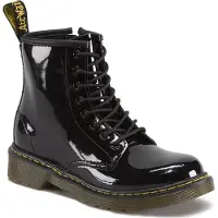 Dr. Martens Botas baixas JR BLACK PATENT LAMPER criancas - Preto - 29