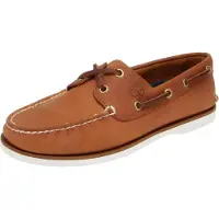 Timberland para homem. TB0A43V98771 Sapatos de barco em pele castanha (44 W), Couro, Marrom, Plano, Cordão, Casual