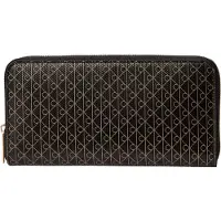 Calvin Klein Carteiras 'Emblem Print Zip-around' castanho claro / preto
