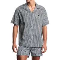 Emporio Armani para homem. EM000593_AF20439 Camisa Mix navy (L), Casual, Algodão, Manga curta, Marinho