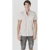 KOROSHI Camisa azul escuro / branco