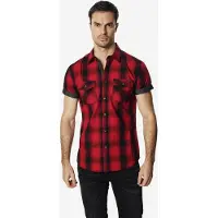 KOROSHI Camisa vermelho / vermelho escuro / preto