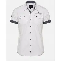 KOROSHI Camisa navy / branco