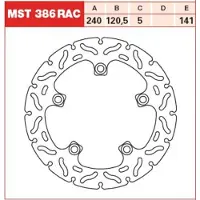 TRW Discos do travão Racing, retag., com ABE TRASEIRA, MST386RAC FIXO