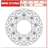 TRW Discos de travão de corrida dianteiros DIANT., MSW273RAC FLUT.