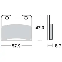 TRW Pastilhas De Freio Allround Organic Standard Suzuki Rg 250 C Gamma 86