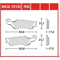 TRW Pastilhas De Freio Sinterizadas Performance Offroad Yamaha Wr 250 F 21