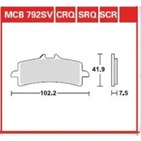 TRW Pastilhas De Freio Sinterizadas Carbon Race Longlife Aprilia Rsv4 1000 Factory 10