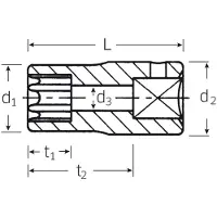 Stahlwille Soquete Torx Externo 40tx 1/4´´ E10 23 Mm