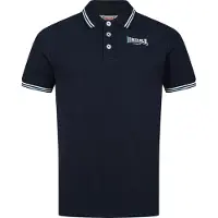 Lonsdale Camisa 'Eastleigh' azul escuro / branco