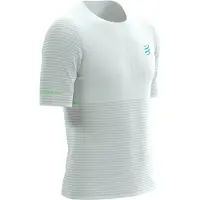 Compressport - Vestuário trail corrida - Pro Racing SS Tshirt M Star White para Homem - Tamanho S - Branco