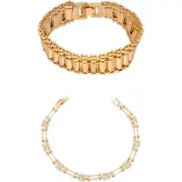 Faina Pulseira ouro / transparente